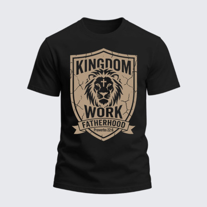 Heavyweight Cotton Tee - Fatherhood is Kingdom Work