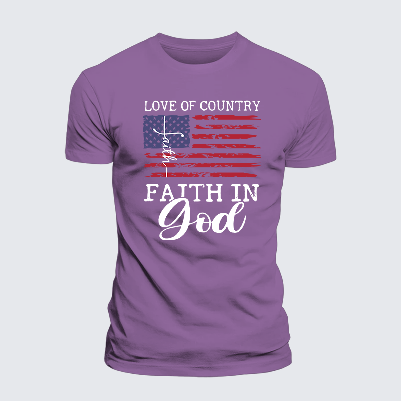 Faith In God Jesus God Christian Premium Mercerized Cotton Tee