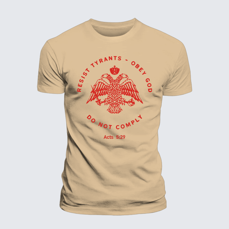 Eastern Orthodox Christian Eagle Jesus God Christian Premium Mercerized Cotton Tee