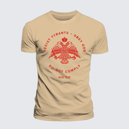 Eastern Orthodox Christian Eagle Jesus God Christian Premium Mercerized Cotton Tee