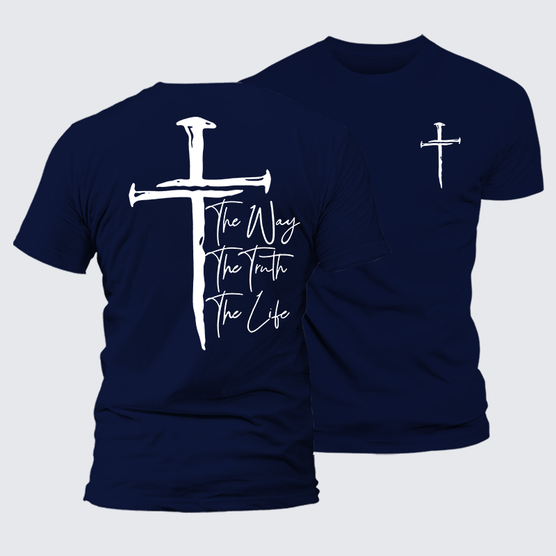 Jesus The Way The Truth The Life Jesus God Christian Cotton T-Shirt