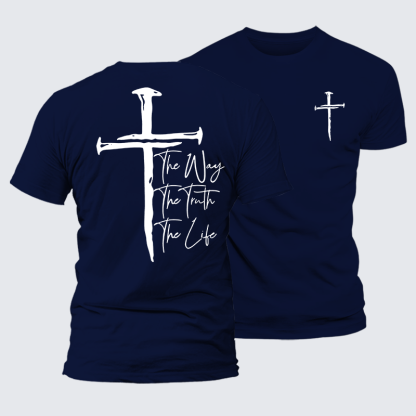 Jesus The Way The Truth The Life Jesus God Christian Cotton T-Shirt