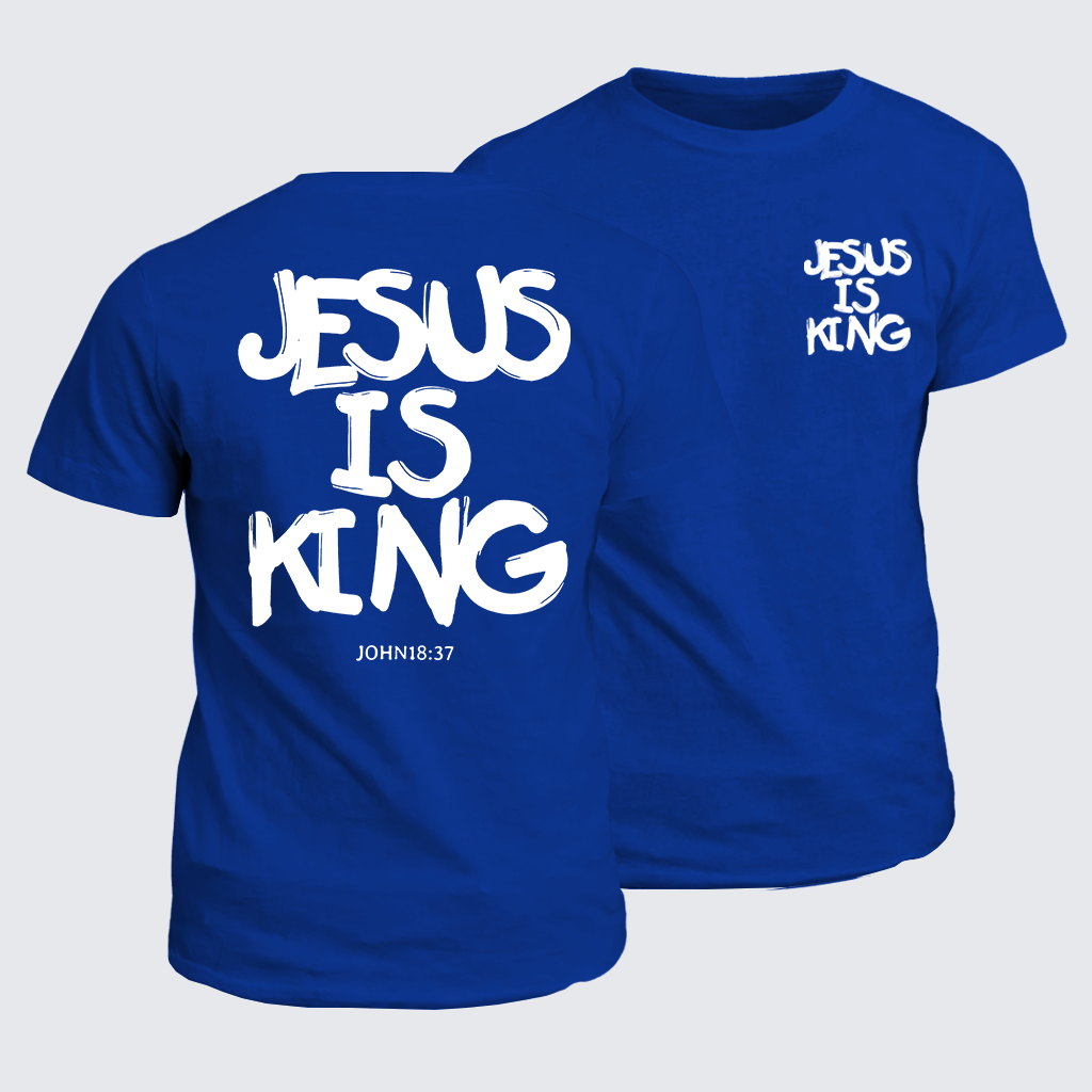 Jesus Is King Jesus God Christian Cotton T-Shirt