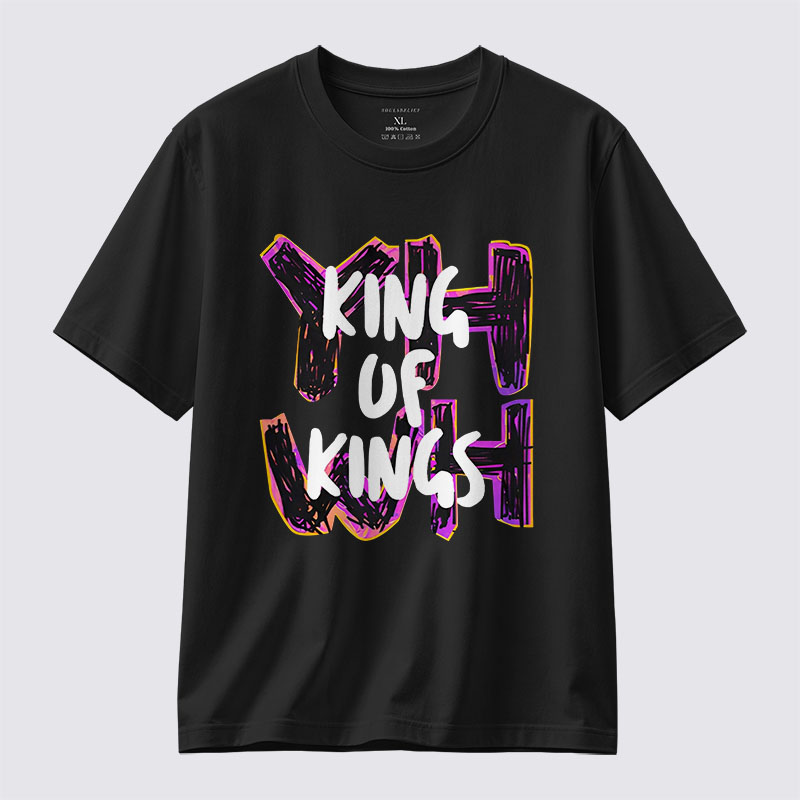 King Of Kings YHWH Jesus God Christian Cotton T-Shirt