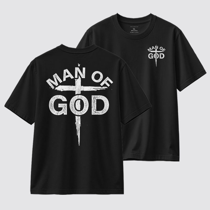 Man Of God Jesus God Christian Cotton T-Shirt