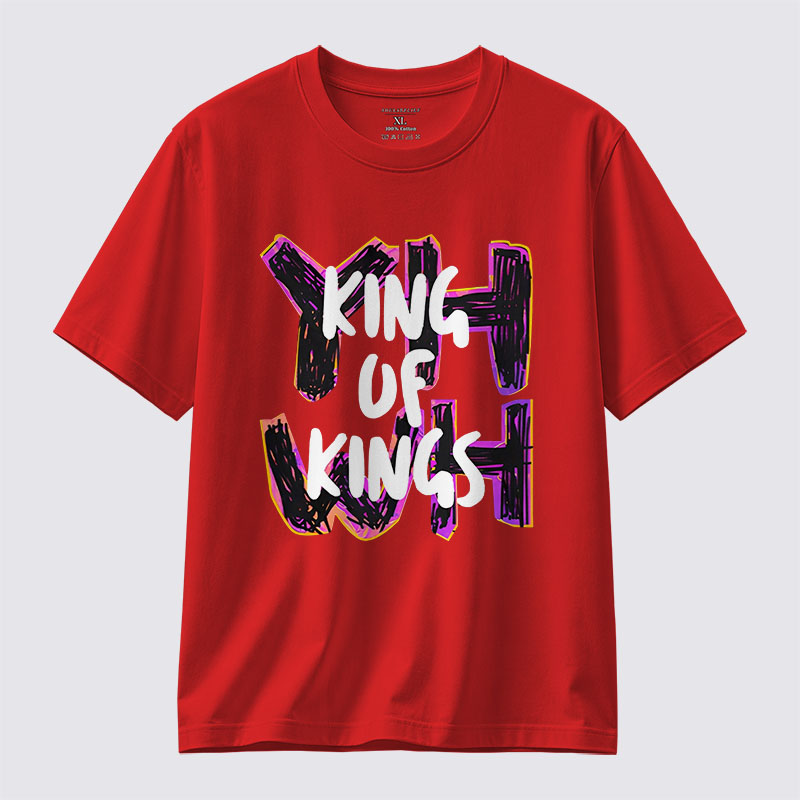 King Of Kings YHWH Jesus God Christian Cotton T-Shirt