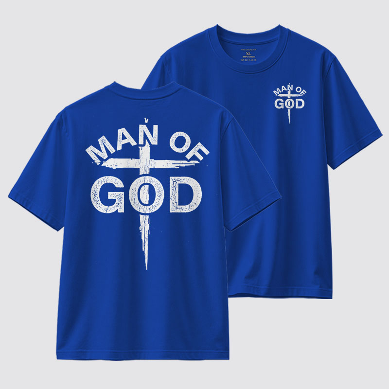 Man Of God Jesus God Christian Cotton T-Shirt