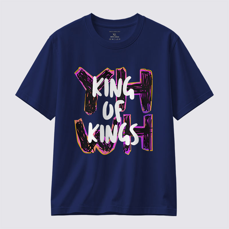 King Of Kings YHWH Jesus God Christian Cotton T-Shirt