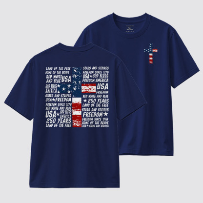 God Bless Land Of The Free Jesus God Christian Cotton T-Shirt
