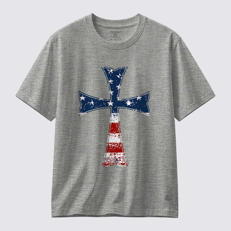 Knights Templar Crusader Cross Flag Jesus God Christian Cotton T-Shirt