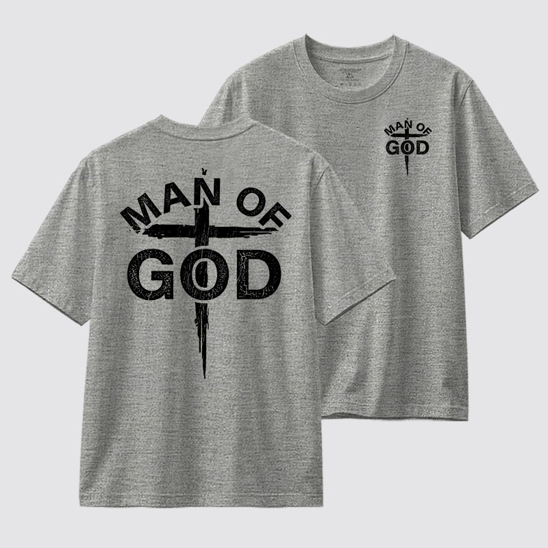 Man Of God Jesus God Christian Cotton T-Shirt