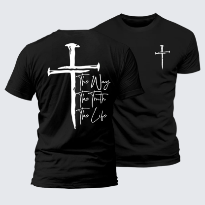 Jesus The Way The Truth The Life Jesus God Christian Cotton T-Shirt
