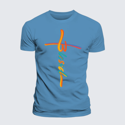 Blessed Jesus God Christian Premium Mercerized Cotton Tee