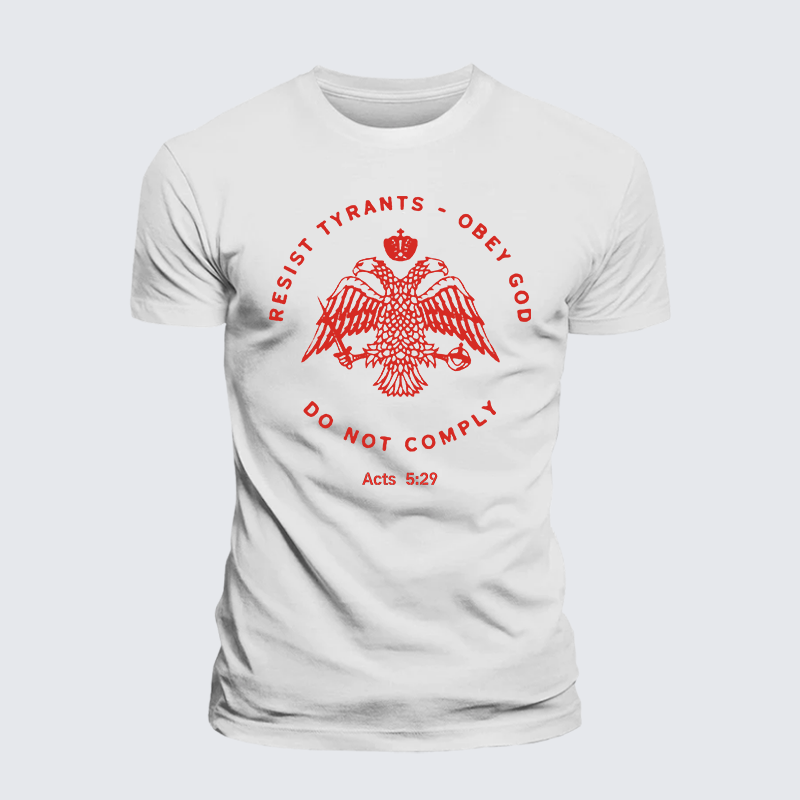 Eastern Orthodox Christian Eagle Jesus God Christian Premium Mercerized Cotton Tee