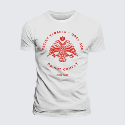 Eastern Orthodox Christian Eagle Jesus God Christian Premium Mercerized Cotton Tee