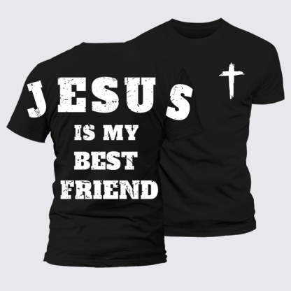 Jesus Is My Best Friend Jesus God Christian Premium Mercerized Cotton Tee