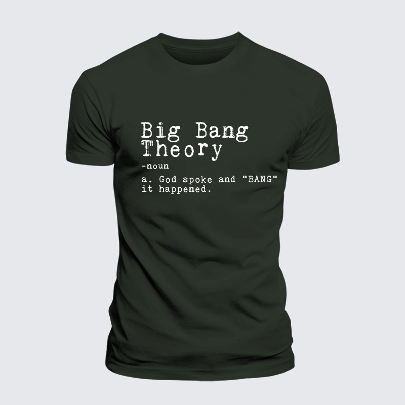 Big Bang Theory Jesus God Christian Premium Mercerized Cotton Tee