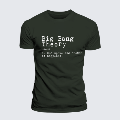 Big Bang Theory Jesus God Christian Premium Mercerized Cotton Tee