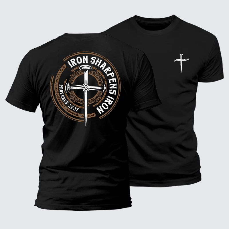 Man Of God Husband Dad Jesus God Christian Cotton T-Shirt