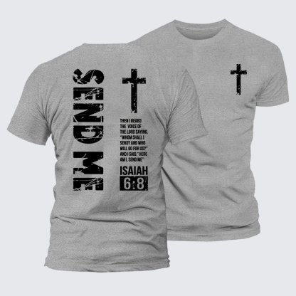 Send Me Isaiah 6:8 Jesus God Christian Cotton T-Shirt
