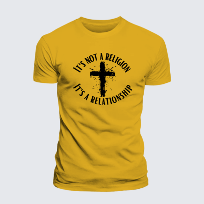It's Not A Religion It's A Relationship Jesus God Christian Premium Mercerized Cotton Tee