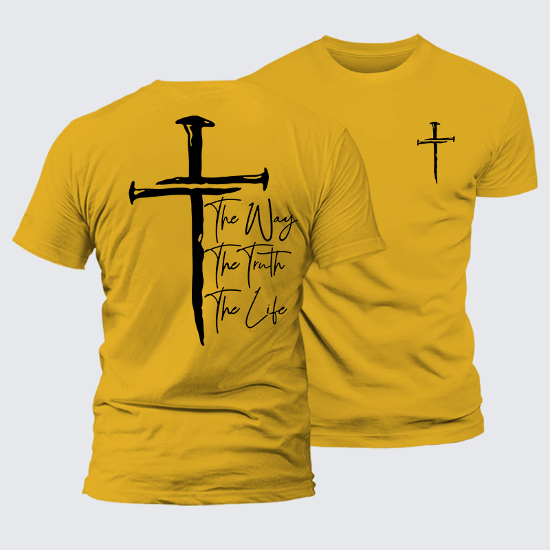 Jesus The Way The Truth The Life Jesus God Christian Premium Mercerized Cotton Tee