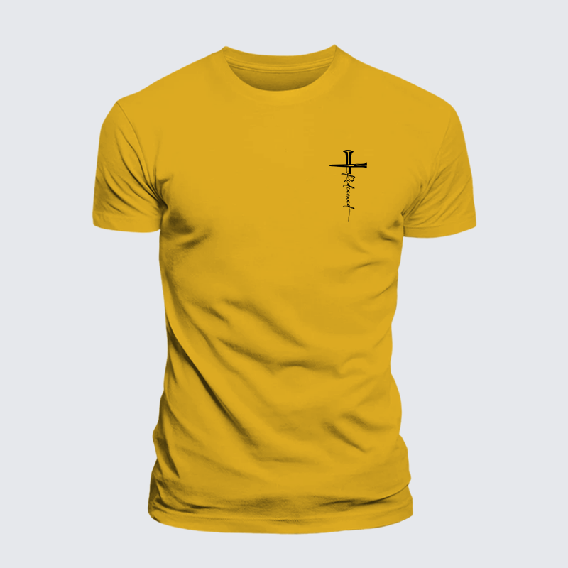 Cross Redeemed Jesus God Christian Premium Mercerized Cotton Tee