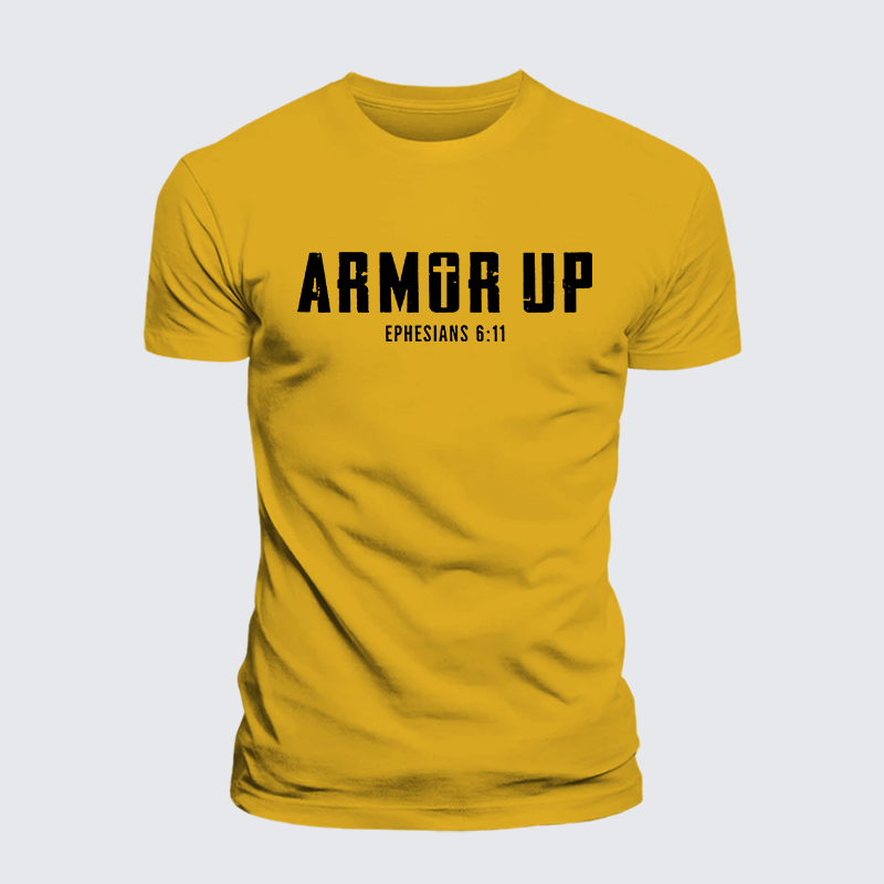 Armor Up Jesus God Christian Premium Mercerized Cotton Tee