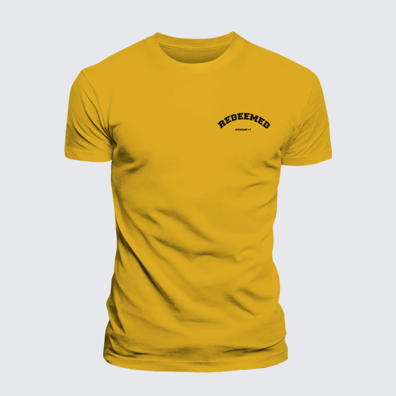 Redeemed Jesus God Christian Premium Mercerized Cotton Tee