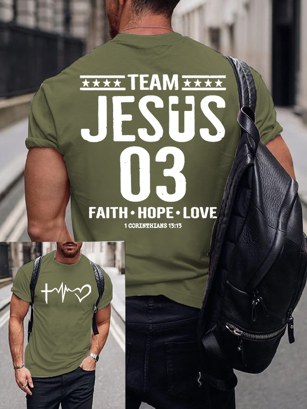 Team Jesus 03 Jesus God Christian Cotton T-Shirt