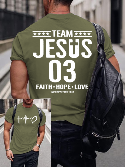 Team Jesus 03 Jesus God Christian Cotton T-Shirt