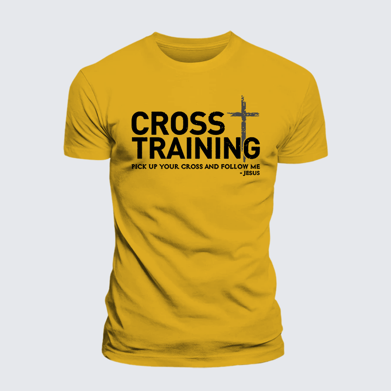 Cross Training Jesus God Christian Premium Mercerized Cotton Tee