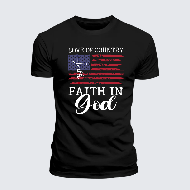 Man Of God Husband Dad Jesus God Christian Cotton T-Shirt