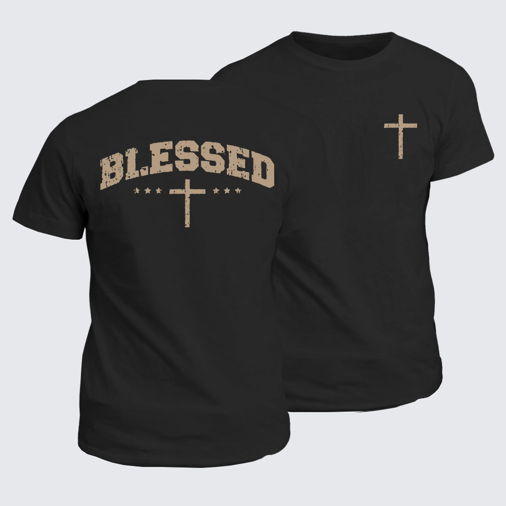 Man Of God Husband Dad Jesus God Christian Cotton T-Shirt