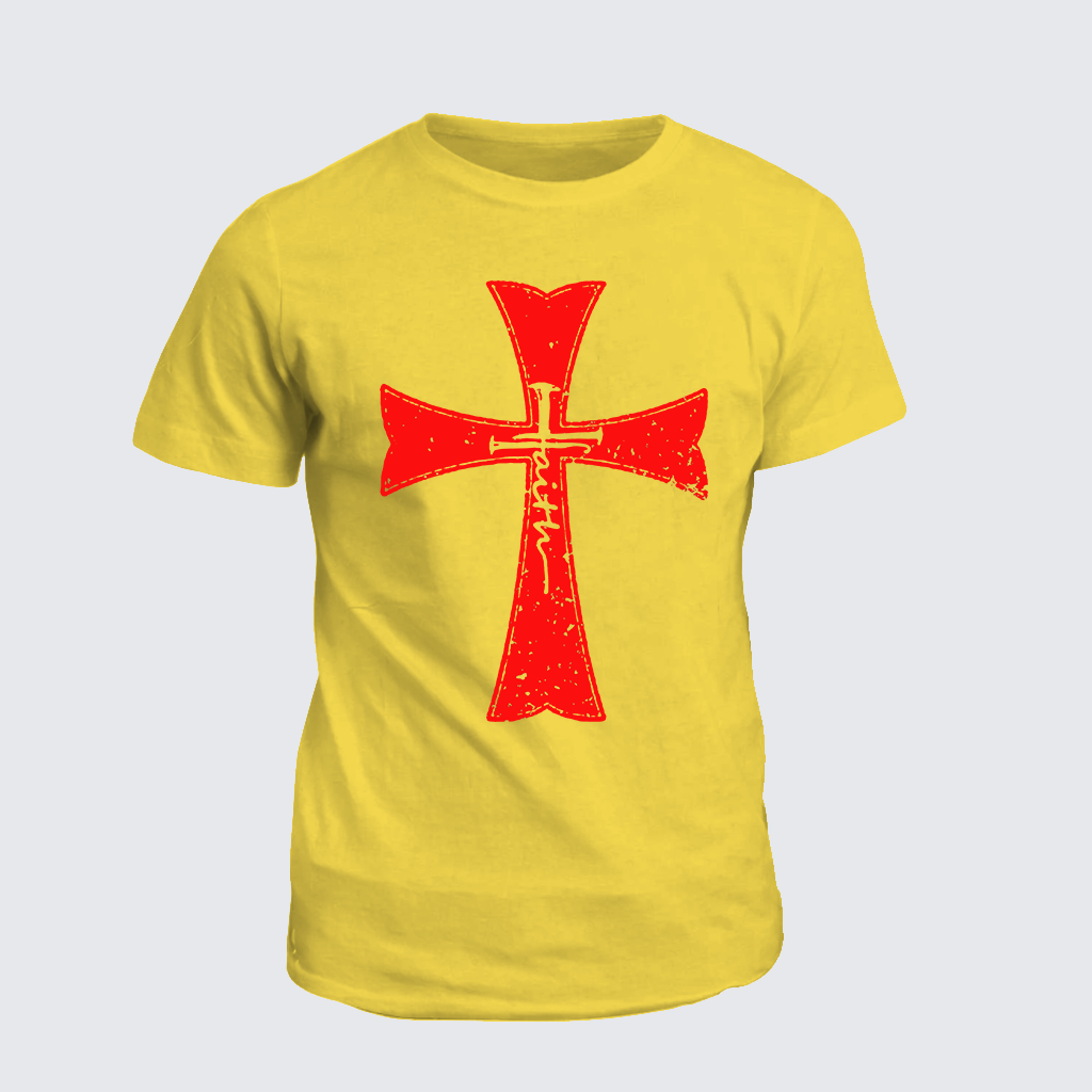 Faith Cross Jesus God Christian Cotton T-Shirt