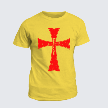 Faith Cross Jesus God Christian Cotton T-Shirt
