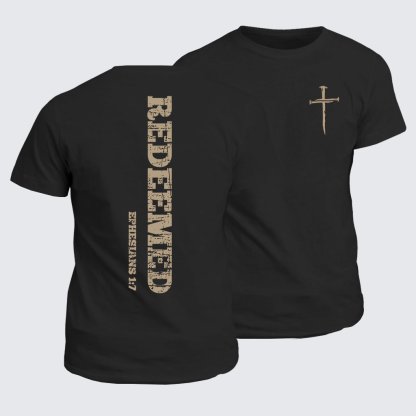  Redeemed Ephesians 1:7 Jesus God Christian Cotton T-Shirt
