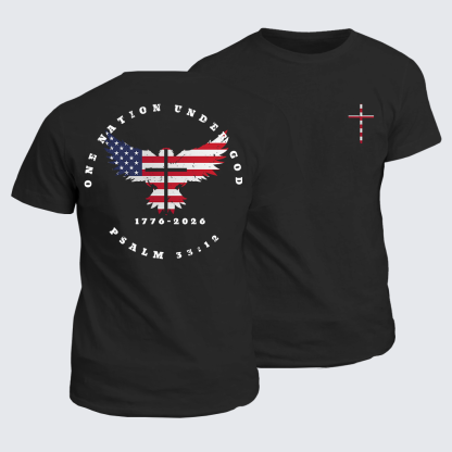 One Nation Under God Jesus God Christian Cotton T-Shirt