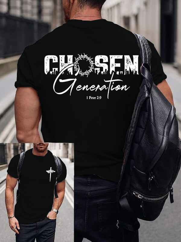 Man Of God Husband Dad Jesus God Christian Cotton T-Shirt