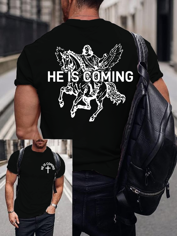 Man Of God Husband Dad Jesus God Christian Cotton T-Shirt