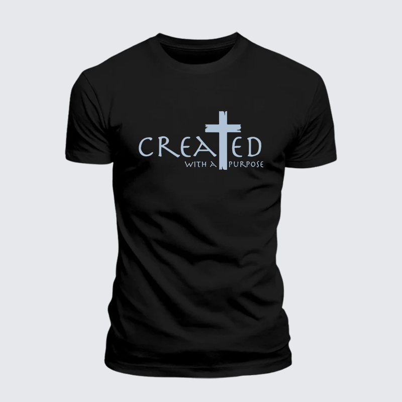 Man Of God Husband Dad Jesus God Christian Cotton T-Shirt