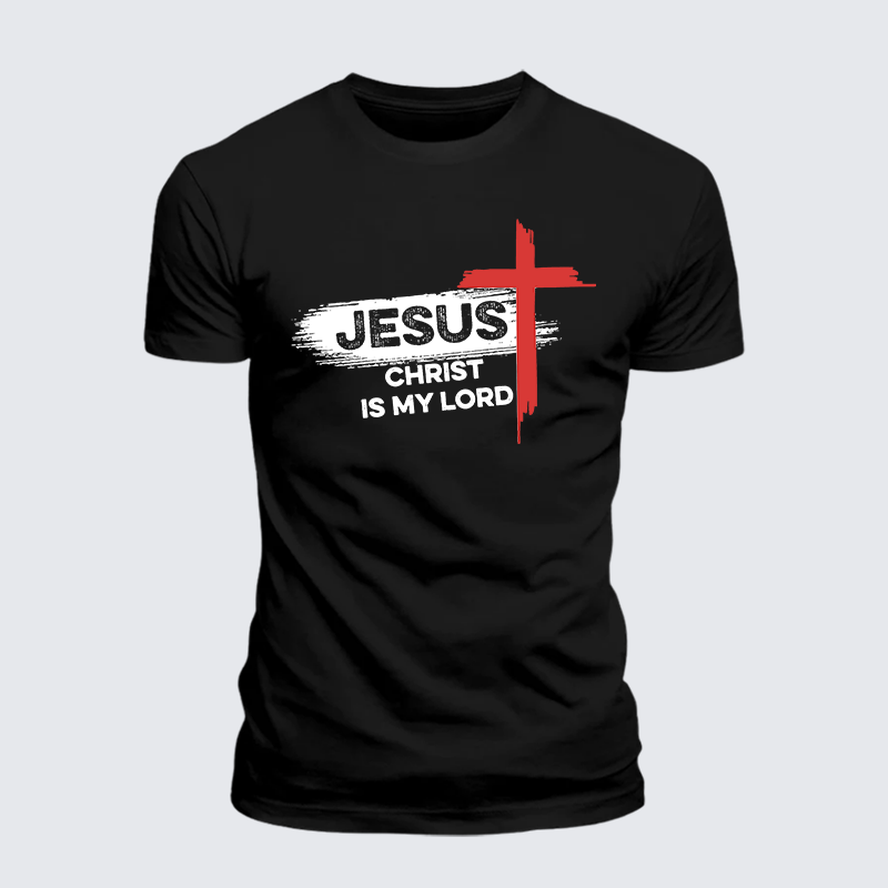Man Of God Husband Dad Jesus God Christian Cotton T-Shirt