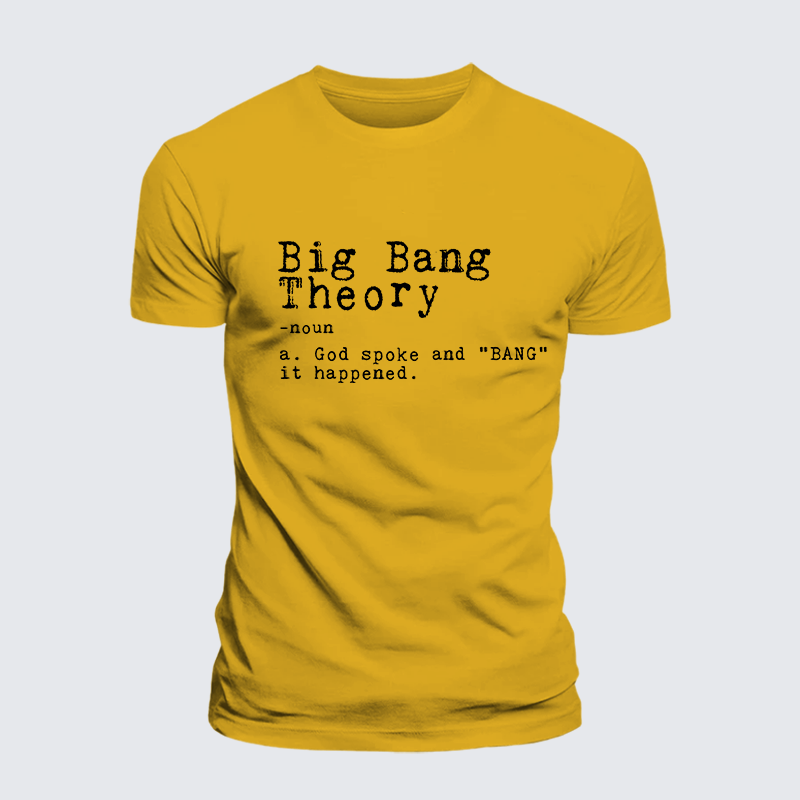 Big Bang Theory Jesus God Christian Premium Mercerized Cotton Tee