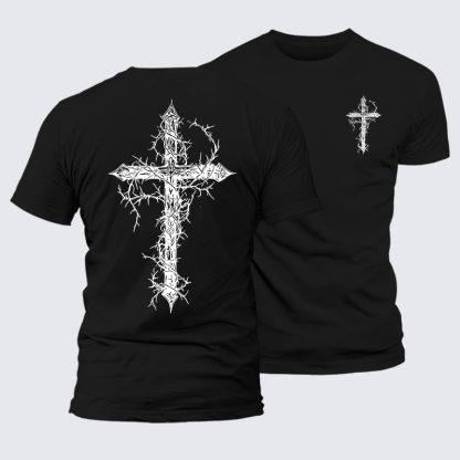Cross Jesus God Christian Premium Mercerized Cotton Tee