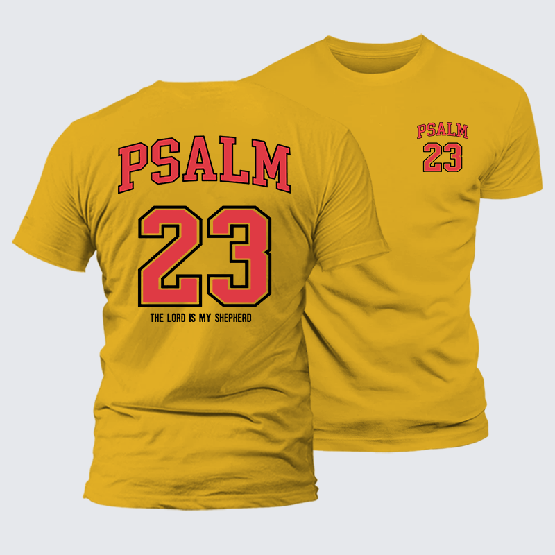 Psalm 23 Jesus God Christian Premium Mercerized Cotton Tee