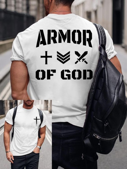 Armor Of God Jesus God Christian Cotton T-Shirt