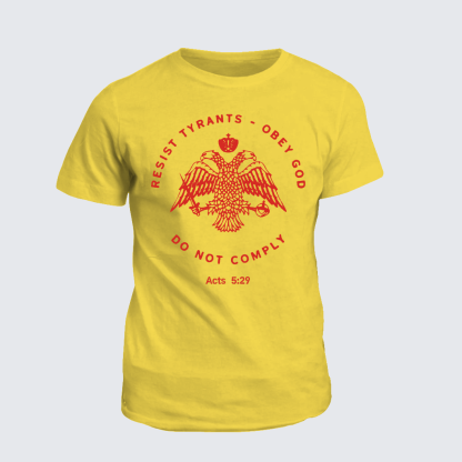 Eastern Orthodox Christian Eagle  Jesus God Christian Cotton T-Shirt