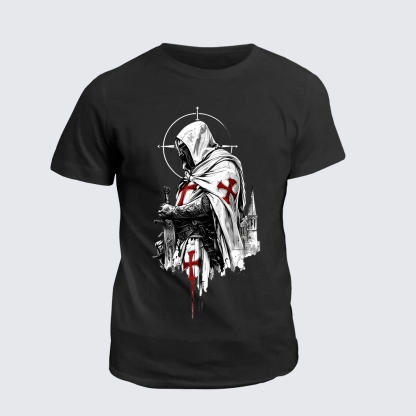 Crusader Spirit Jesus God Christian Cotton T-Shirt