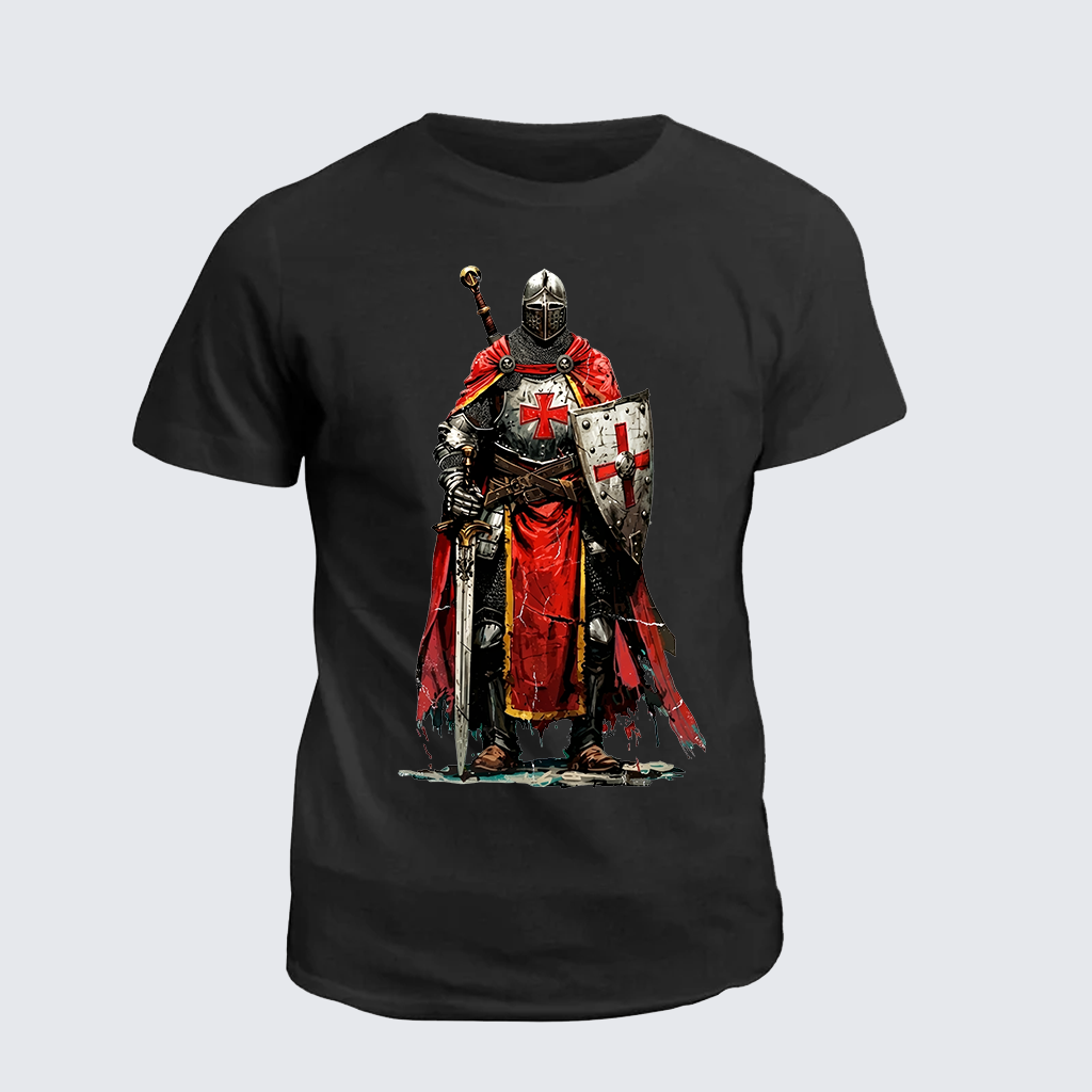 Crusaders Jesus God Christian Cotton T-Shirt