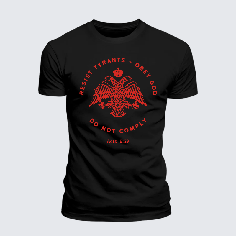 Eastern Orthodox Christian Eagle Jesus God Christian Premium Mercerized Cotton Tee